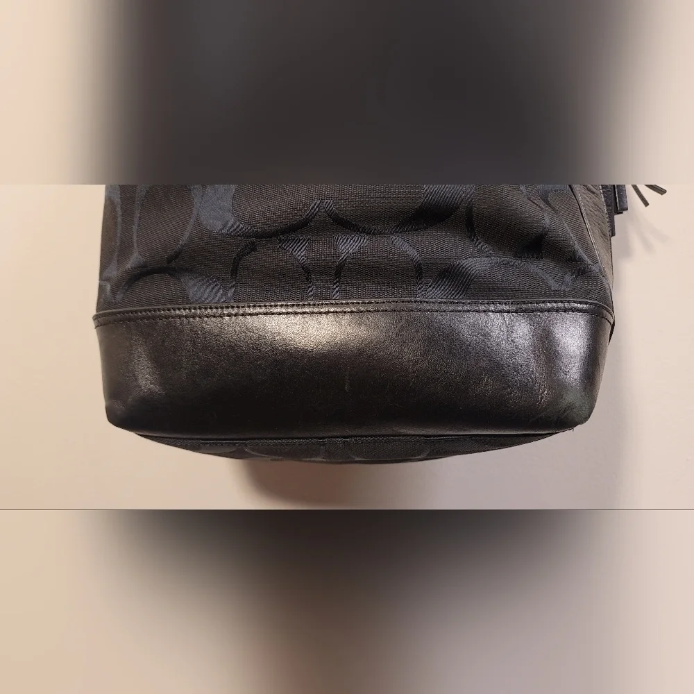 Coach Signature C Sufflette Cloth crossbody bag in black